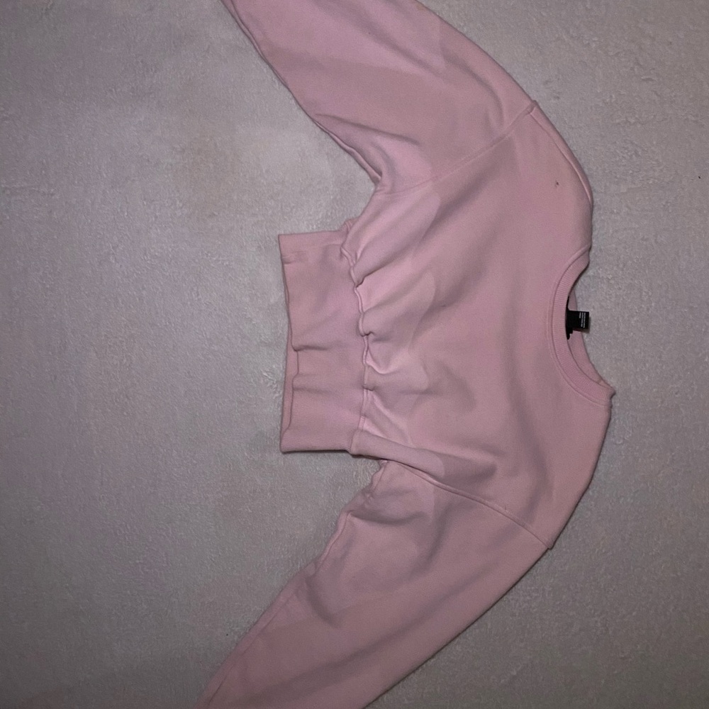 Pink Cropped Sweatshirt